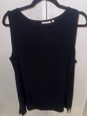 Chico's Black Ribbed Sleeveless Tank